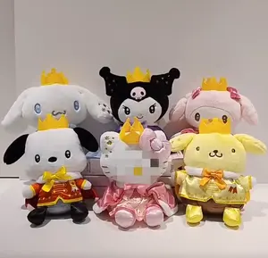 热销毛绒动物玩具动漫卡通圣亮毛绒玩具Kuromii Hallo Kitty Melodi Pochaccoo Purin Plushie Valentines