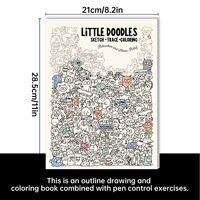 Carnet de coloriage personnalisé avec logo : le meilleur cahier d'exercices de contrôle du stylo et de gribouillage pour l'entraînement à la concentration, en stock, échantillon gratuit