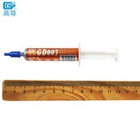 4 pièces Poids net 7 grammes Gris GD007 Pâte de graisse thermoconductrice Composés dissipateurs thermiques pour CPU LED Seringue Emballage
