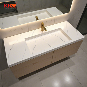 KKR EUA Tamanho 24 Polegada Bacia De Lavagem De Superfície Sólida Acrílica Bacia De Lavagem De Pedra Pias De Banheiro - Product Image 2