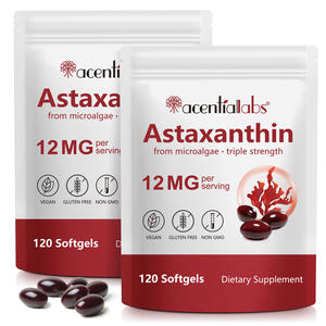 Acentiallabs king Antioxidantes Microalgas Naturais Astaxantina Antioxidante Cápsulas Macias Colágeno De Peixe Astaxantina Cápsulas - Product Image 1