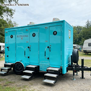 ห้องน้ำเคลื่อนที่แบบพกพาสำหรับงานอีเว้นท์ รถพ่วงห้องน้ำเคลื่อนที่ พร้อมสติ๊กเกอร์ตกแต่งเพื่อการส่งเสริมแบรนด์ สำหรับแคมเปญการตลาดกลางแจ้ง - Product Image 6