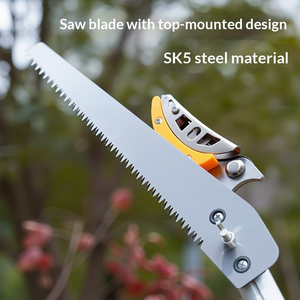 Outil <span class=keywords><strong>de</strong></span> cueillette <span class=keywords><strong>de</strong></span> fruits extensible avec verrouillage multi-engrenages |   Sécateur à long manche pour branches hautes, idéal pour vergers - Product Image 2