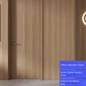 ประตูห้องไม้เนื้อแข็งปรับแต่งได้สำหรับวิลล่าโรงแรมจากโรงงานจีนสำหรับใช้ในครัวเรือน - Product Image 5