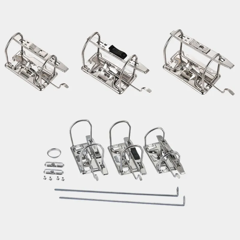 Attaches métalliques pour dossier de fichiers, accessoires de boîte de papelera, clip de dossier en acier inoxydable, clip d'arc à levier en métal