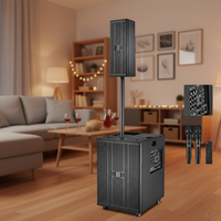 Sistema de Sonido Line Array de Alta Potencia Longlian 2026 para Columna de Sonido, 4 Altavoces, 5.1 Canales, Soporte de Madera, Subwoofer, para Baile en Exteriores