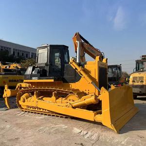 Bulldozer sur chenilles Shantui SD22 d'occasion, marque chinoise originale, faible nombre d'heures de fonctionnement, train de roulement parfait, pour travaux de construction lourds et terrassement. - Product Image 4