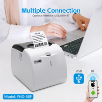 Imprimante thermique directe YHD-58F double impression 58 mm USB LAN Bluetooth pour reçus et étiquettes
