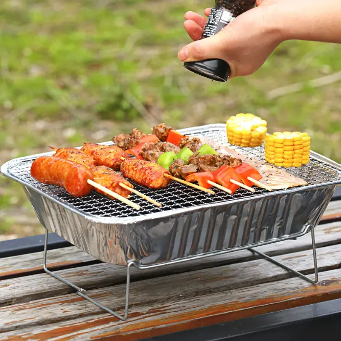 Nhà máy cung cấp dễ dàng để ánh sáng dùng một lần than BBQ nướng cho cắm trại và bên ngoài trời