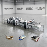 Machine de laminage de panneaux en mousse anti-âge sans bulles TC Machinery, machine de laminage PUR à fusion à chaud semi/entièrement automatique 75 kW, facile à utiliser