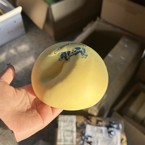 4.7 Inch Butter Milk Flavored Bun Yellow Faux Food Model Asmr Video Props Sound Cute Squishy Play Soft Sticky Hand Bouncy Gift - Product Image 4