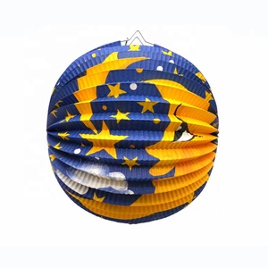 Lanternes en <span class=keywords><strong>papier</strong></span> accordéon rondes EASTTERN de 24 cm avec découpe et impression pour décorations de festivals et de fêtes - Product Image 2