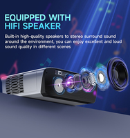 Projecteur vidéo LED intelligent portable Full HD 1850 ANSI Lumens pour cinéma maison