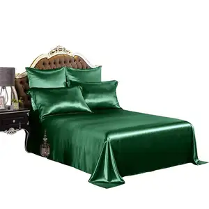 De seda de lujo cama sábanas 4 Pcs 19MM de juegos de ropa de cama 100% 6A de la seda de mora rey tamaño