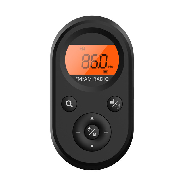 Pocket USB-C Charging Backlit Display and Clip Mini Portable FM AM Radio for Meetings Walking and Home Use