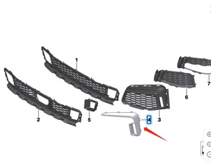 OEM 51118079588 Striscia Luminosa Destra per Griglia Paraurti Anteriore BMW Serie 7 G11 G12 - Product Image 2