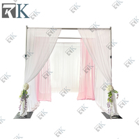 Belle pipe et drapé support toile de fond mariage draperie tissu rond tuyau tente