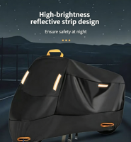 Housse de moto durable pour l'extérieur, imperméable et anti-UV, fabriquée en tissu polyester non tissé durable pour une utilisation par temps neigeux