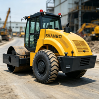 Compacteur lourd à double entraînement Shanbo 110 kW, rouleau vibratoire monocylindre de 12 tonnes pour la construction routière et industrielle – Prix compétitif