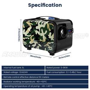 Calentador de Aire Diésel Hcalory Camuflaje Todo en Uno 5-8KW 12V con Monitor LCD para Coche y Camión - Product Image 3