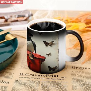 Sublimation Shop Blank Mug 11oz Frosted Black <b>Ceramic</b> Heat Activated <b>Cup</b> - Product Image 5