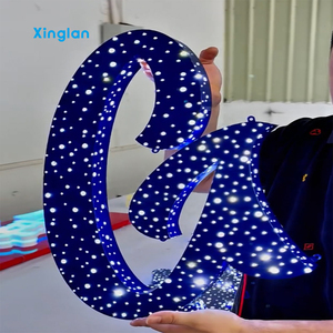 <span class=keywords><strong>Letras</strong></span> Iluminadas <span class=keywords><strong>con</strong></span> Luz de Estrellas de Alta Gama, Personalizadas, <span class=keywords><strong>Letras</strong></span> Metálicas 3D <span class=keywords><strong>con</strong></span> Retroiluminación LED para Comercios de Lujo - Product Image 3