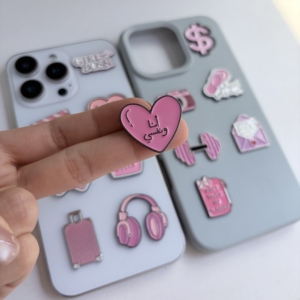 2026 Fabrieksklaar op voorraad Aanpasbare zachte emaille pin Op maat gegraveerd Girl Boss & Arabisch thema Gepersonaliseerde telefoonsticker decoratie - Product Image 6