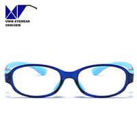 Monture de prescription ovale personnalisée OEM TPEE&TR90, anti-lumière bleue, pour enfants et adolescents, taille 48-16-125, par notre équipe de designers interne