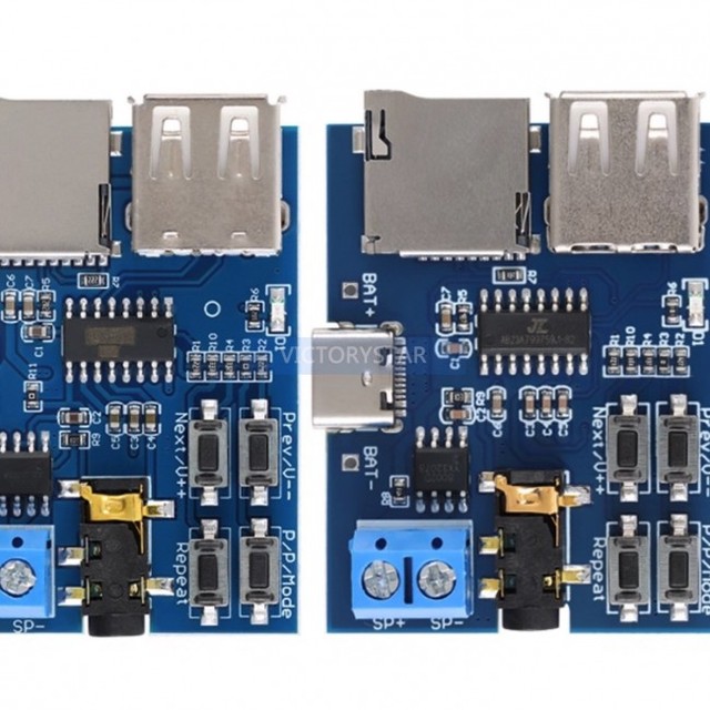 Mp3 Module Comes With Power Amplifier Mp3 decoder TF card USB flash drive decoding player