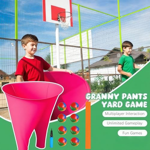 Jeu de lancer géant d'extérieur amusant pour toute la famille avec balles rebondissantes et pompe à air - Product Image 6