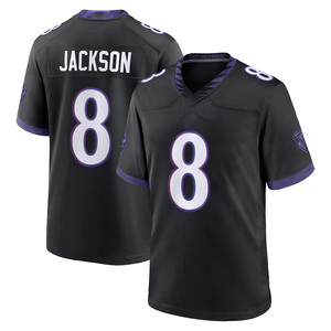 Jersey Sepak Bola Amerika Baltimore Model Baru 2026 Grosir Pria 8 Lamar Jackson 22 Derrick Henry 4 Flowers - Product Image 3