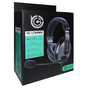 Tucci L760MV Headphones With Microphone Grey Over Ear Gaming Headset With <b>Mic</b> For <b>PC</b> Laptop Use - Product Image 3