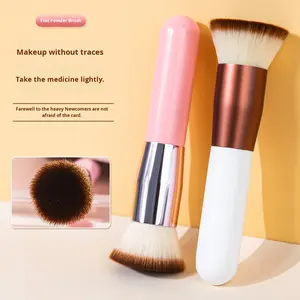 <span class=keywords><strong>Pinceau</strong></span> Fond de Teint Plat Personnalisé Yunke avec Logo, Poils Synthétiques Doux Haut de Gamme en Super Badger, Manche en Bois, Modèle Maquillage Visage - Product Image 4