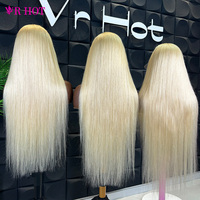 Perruques frontales en dentelle HD Raw 613, cheveux humains raides naturels, blonds, ondulés profonds, perruque vietnamienne, perruque frontale complète en dentelle HD 13x6 sans colle