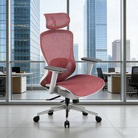 Chaise de bureau ergonomique en maille avec accoudoirs 3D en PU, soutien lombaire, pivotante et réglable en hauteur pour usage domestique ou professionnel