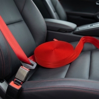 Sangle de ceinture de sécurité de voiture Liman SB14 47 mm, 1 mm d'épaisseur, en polyester/nylon écologique, haute résistance, rouge, jacquard, pour épaule