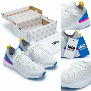 Zapatillas de deporte transpirables para <span class=keywords><strong>mujer</strong></span>, zapatos deportivos blancos a la moda, informales, para exteriores, con cordones - Product Image 2