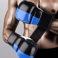 Gants de MMA professionnels en cuir PU couleur personnalisée avec double protection des poignets pour Muay Thai, Kickboxing, Sparring, OEM