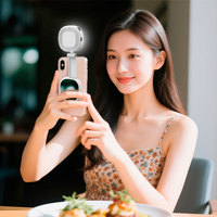 Compact 360 °   Clip lumineux LED pour téléphone pour les vidéoconférences et le streaming en direct