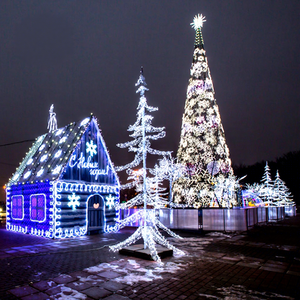 Custom Christmas House Motif Lighting Decoration for Shopping Mall Park Festival Photo Spot Holiday Installation - Product Image 1