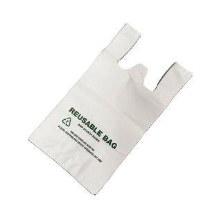 Camiseta Compostable Logotipo personalizado Bolsa de compras de Navidad Color puro Ecológico Reutilización Bolsa de compras Embalaje biodegradable - Product Image 5