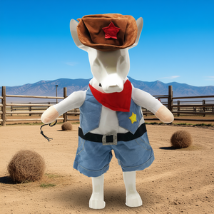 Disfraz de Vaquero para Perro, Talla Extra Pequeña, Ajustable, en Mezclilla Azul, para el Día de la Independencia - Product Image 2