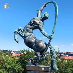 Escultura de <span class=keywords><strong>Centauro</strong></span> de Bronce Tallada a Mano, Tamaño Real, Decoración Moderna para Jardín o Parque al Aire Libre - Product Image 1