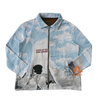 Veste d'hiver pour hommes Custom Anime Basketball Streetwear Tapisserie Clothing Plus Size Zip up Coat Zipper Tapestry Jacket