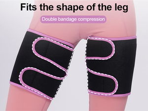 Attelle de <span class=keywords><strong>cuisse</strong></span> unisexe à double bande de compression, antidérapante, en néoprène, <span class=keywords><strong>pour</strong></span> soulager les douleurs musculaires, réglable - Product Image 6