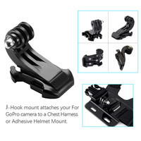 Penyangga Ponsel & Kamera Aksi 4in1 Elastis Adjustable Quick Clip Berkualitas Tinggi Tahan Guncangan dengan Tali Harness Dada
