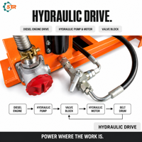 STR 7M Convoyeur à bande en bois pour le traitement du bois de chauffage et des grumes, à alimentation hydraulique et diesel