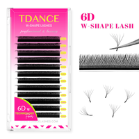Extensions de Cils YY 2D 3D 4D 5D 6D en Forme de W Volume Pré-fait Faux Cils Plateaux de Cils YY