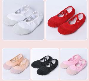 Самые продаваемые балетные туфли из холста с хлопковой подкладкой, танцевальные тапочки, обувь для йоги на плоской подошве - Product Image 5