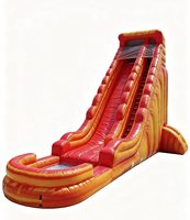 Toboggan aquatique gonflable en PVC de 31 pieds pour usage commercial extérieur Cali Flame